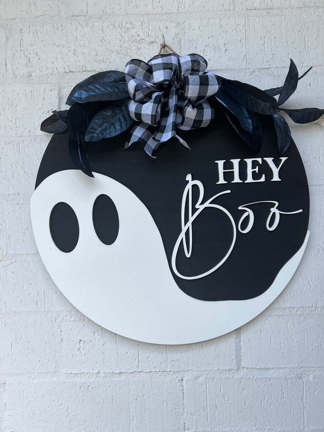 HEY BOO! Halloween Door Hanger